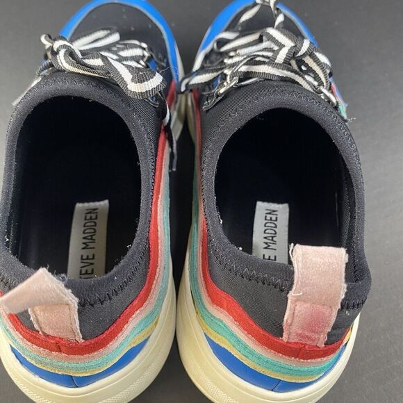 Steve Madden Women’s Multicolored Sneakers 7M Platform Pre Owned Shoes - Picture 14 of 16
